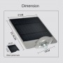 Aplique solar de parede com sensor 3,6 W IP44