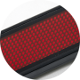 Letreiro distintivo LED portátil texto programável vermelho com coração
