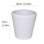 Vaso LED RGBW resina branca, ø28x29cm 1,2W, IP65, recarregável