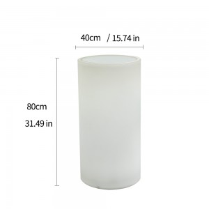 Vaso LED RGBW de Resina Branca, 40x80cm, 7W, IP65, sem fios