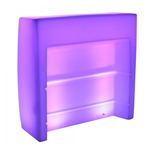 Balcão bar LED RGBW 10W recarregável IP65 110x46x110cm