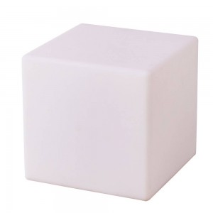 Cubo LED de resina 1,2W RGBW, 35X35cm, IP65, recarregável