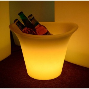 Balde de gelo LED 1,2W RGBW, 38x28cm, IP65, recarregável