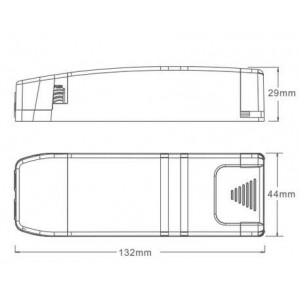 Driver TRIAC dimável de corrente constante 43-70V 250ma 20W