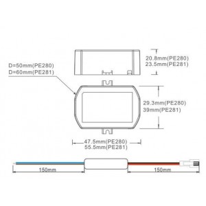 Driver TRIAC dimável 25-42V-DC 200ma 8W