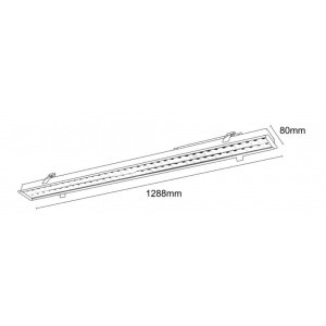 Luminária LED Linear encastrável 40W UGR18 Chip Osram