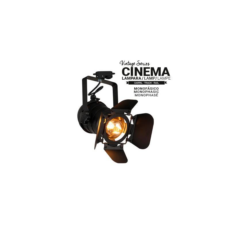 Candeeiro "CINEMA" de carril monofásico orientável E27