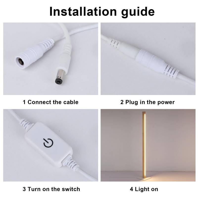 Candeeiro de pé de madeira "FLOAK" 24W dimável Candeeiro de pé de madeira "FLOAK" 24W dimável