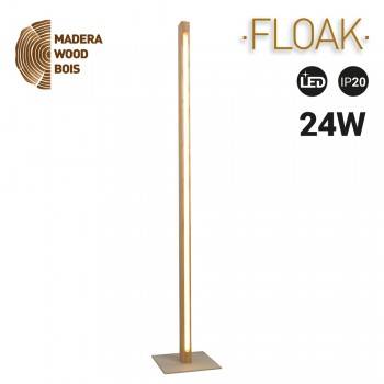 Candeeiro de pé de madeira "FLOAK" 24W dimável