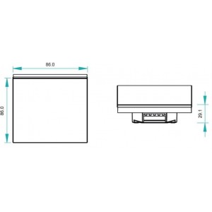 DALI TOUCH Interruptor tátil 12-24V-DC (4 Zonas)