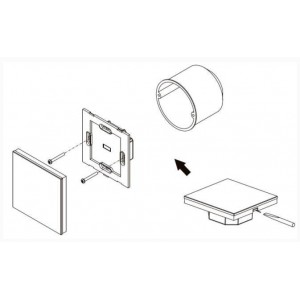 Interruptor de toque CCT 12-24V-DC (4 Zonas) DALI DUAL TOUCH COLOR