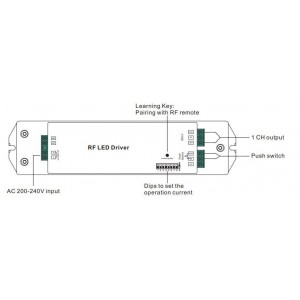 Driver LED Dimável RF Push CC 50W 250-1500ma