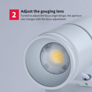 Aplique de parede e teto LED COB "ESCOP" Orientável com Zoom 12W