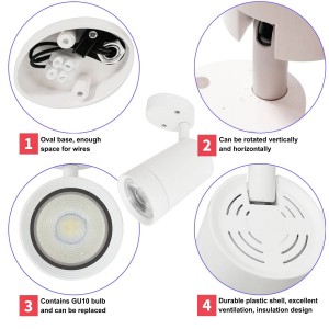 Foco LED Downlight orientável GU10