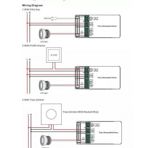 Driver TRIAC Dimável DALI PUSH 0/1-10V 10W