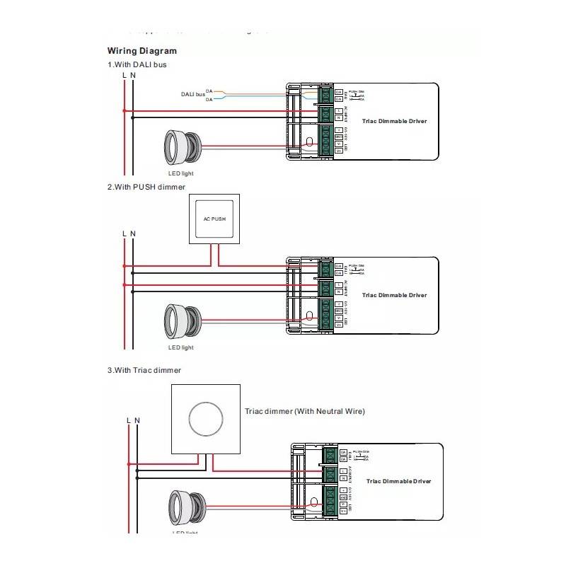 Driver TRIAC Dimável DALI PUSH 0/1-10V 10W