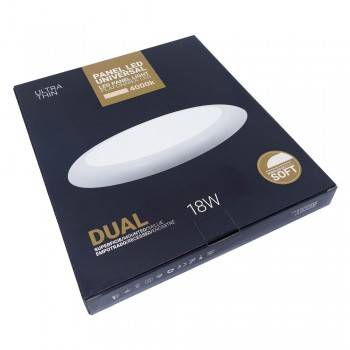 Plafón LED 18W diâmetro ajustável para superfície e encastrável Plafón LED 18W diâmetro ajustável para superfície e encastrável
