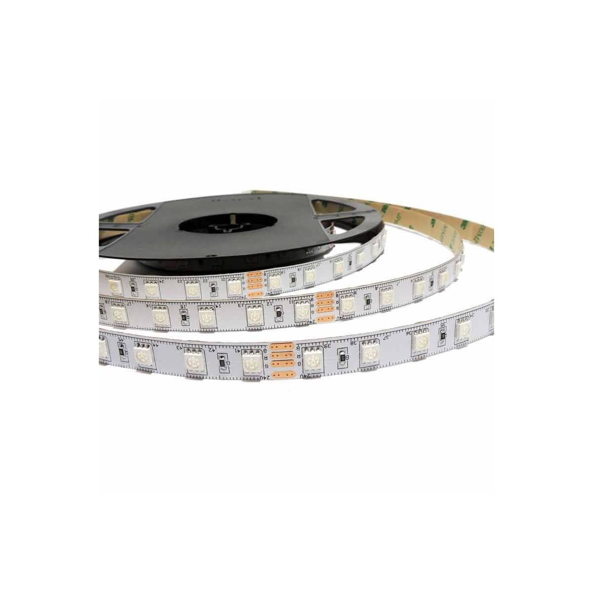 Fita de LED 24V-DC 72W multicor RGB IP20 - Rolo 5 metros