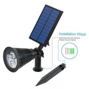 Foco refletor Solar com estaca para jardim 2W