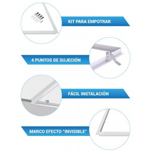 Kit moldura encastrável para painéis LED 60x60