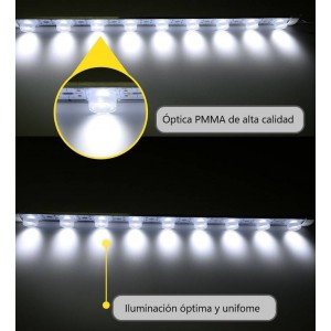 Fita LED rígida 50cm 15W 24V-DC para letreiro de fachadas IP65