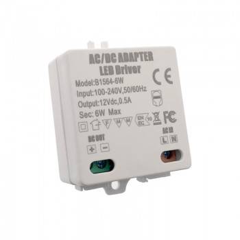 Driver ou transformador de voltagem constante 12V DC 0,5A 6W 100-240V Driver ou transformador de voltagem constante 12V DC 0,5A 6W 100-240V