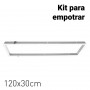 Kit de moldura de encastrar para painéis de LED 120x30