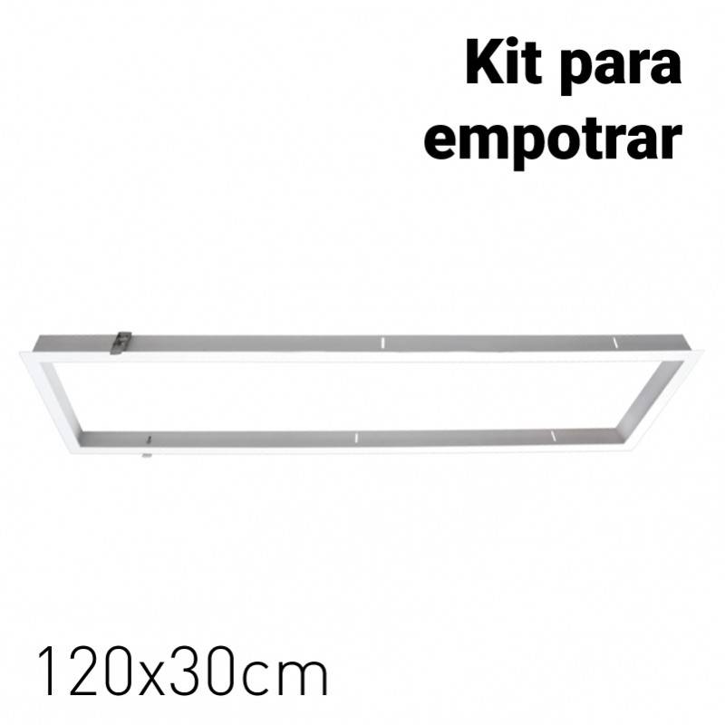 Kit de estrutura de encastrar para painéis LED 120x30
