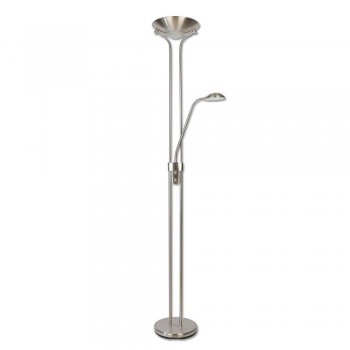 Candeeiro de pé LED "HELIX-XL" 18W com aplique de leitura Candeeiro de pé LED "HELIX-XL" 18W com aplique de leitura