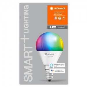Lâmpada LED Esférica E14 SMART + WiFi RGBW 5W LEDVANCE