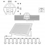 Kit 10 Focos encastráveis solares LED com Painel Solar