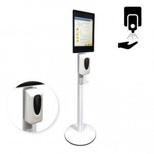 Display LCD 21.5" com Dispensador de Gel Antisséptico Automático