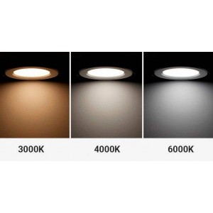Downlight LED DOB circular encastrável 6W corte Ø95mm