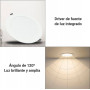 Downlight LED DOB circular encastrável 6W corte Ø95mm