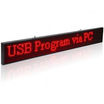 Letreiro LED alta luminosidade vermelha 1300x95mm WIFI / USB Letreiro LED alta luminosidade vermelha 1300x95mm WIFI / USB
