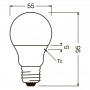 Lâmpada Dimesniones LED E27 OSRAM