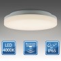 Plafón LED downlight circular de superfície com sensor 18W IP65