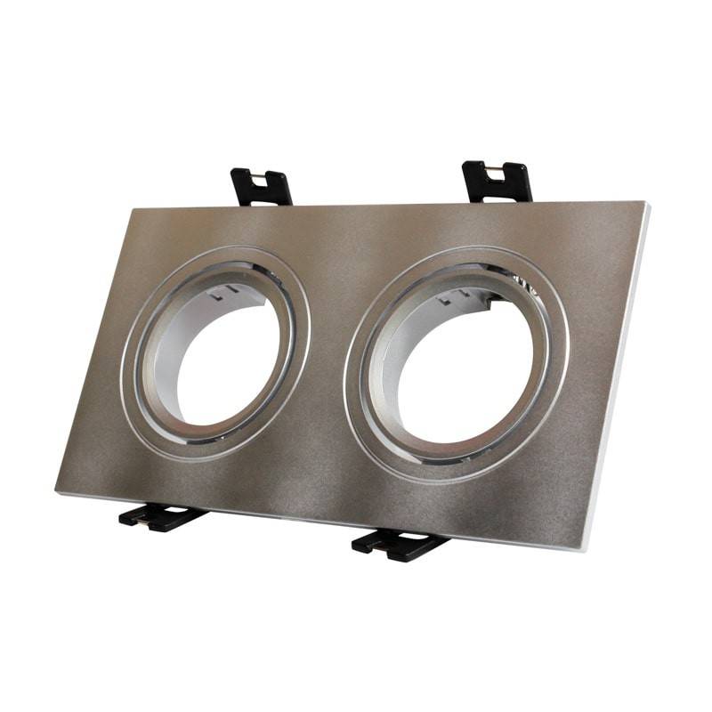 Aro duplo Kardan basculante encastrável para 2 GU10, MR16 Aro duplo Kardan basculante encastrável para 2 GU10, MR16