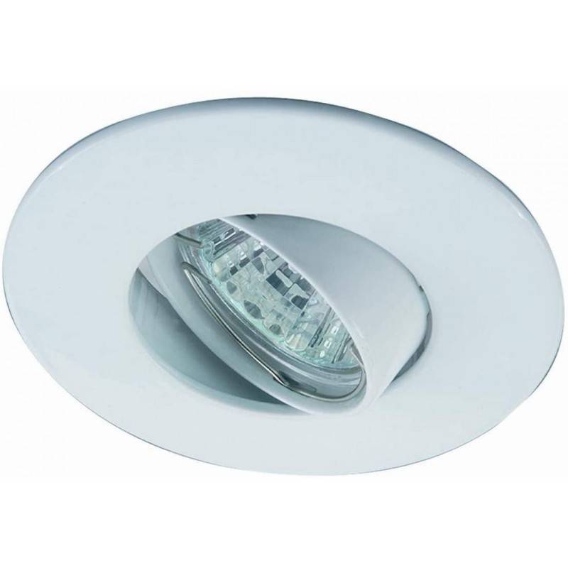 Aro downlight encastrável basculante Ø80/ Ø102 branco para GU10 / GU5.3