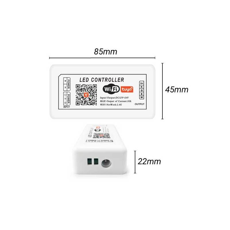 Controlador LED SMART+ WIFI RGBW 12/24V 4 canais