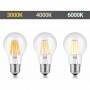 Lâmpada de incandescência LED E27 8W A60 transparente