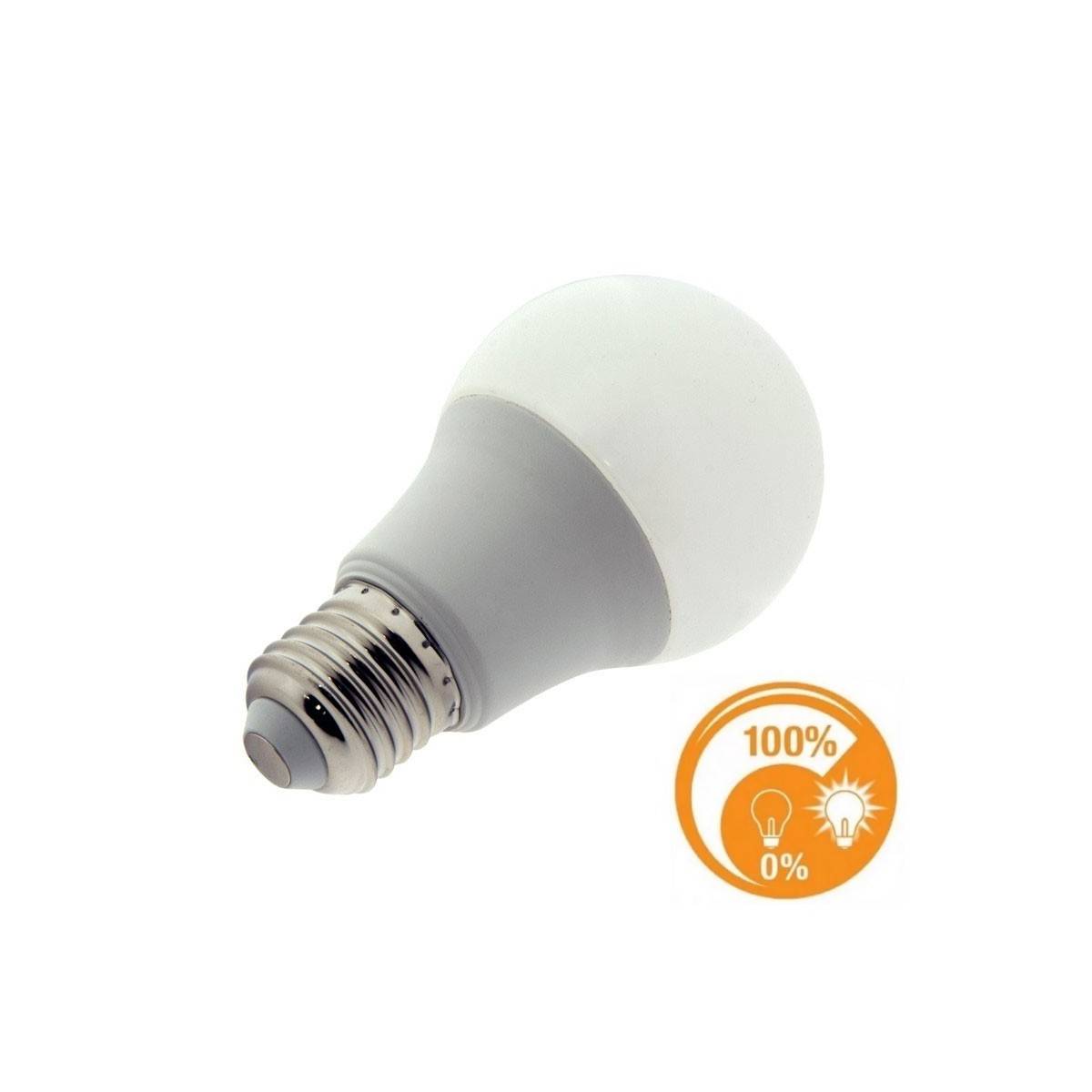 Lâmpada LED E27 10W A60 dimável