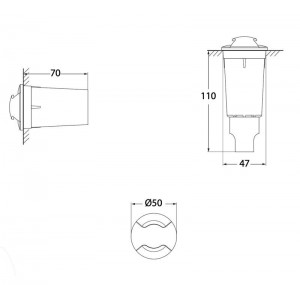 Farol de terra LED