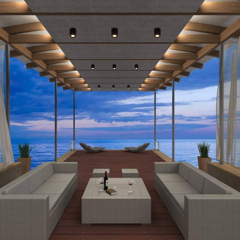 luzes de teto exteriores