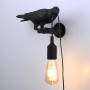 Candeeiro de parede de resina corvo "Corb" | Série de pássaros