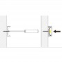 Braçadeira de metal para fixação de perfis 18x12mm (1ud)