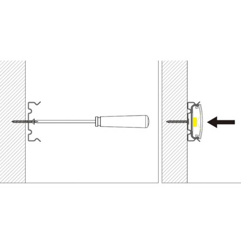 Braçadeira de metal para fixação de perfis 18x12mm (1ud) Braçadeira de metal para fixação de perfis 18x12mm (1ud)