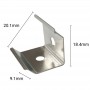 Braçadeira de metal 45º para perfil de alumínio 18x12mm (1pc)