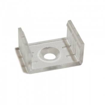 Grampo plástico para fixação de perfis de alumínio de 17mm de largura (1un) Grampo plástico para fixação de perfis de alumínio de 17mm de largura (1un)