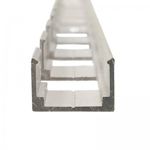 Perfil flexível de alumínio 16x10 para invólucros de silicone